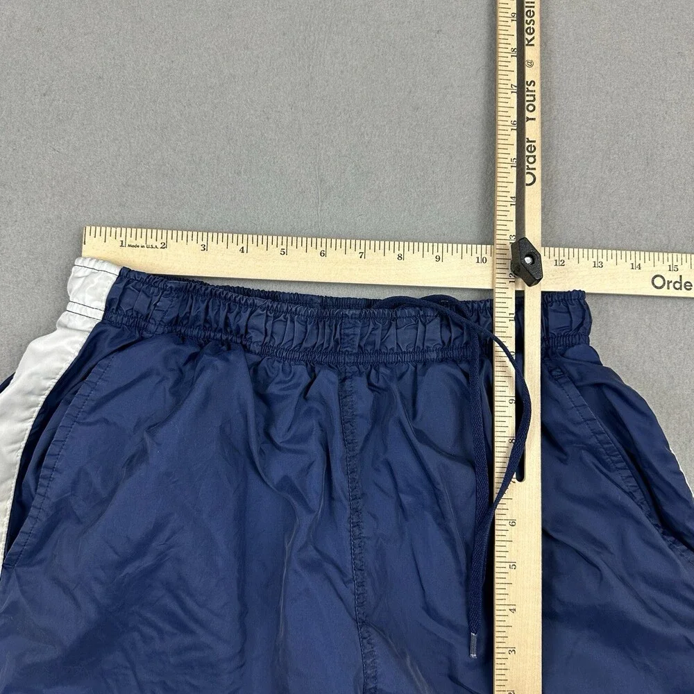 Vintage Nike Track Pants Women Medium Blue White Woven Cargo Pocket Lining 90s